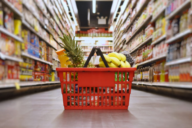 Nákup, supermarket, obchod, ovocie, potraviny