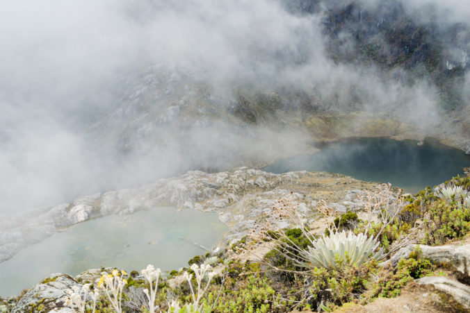 Lagoon in Bolivar Peak, cable car station