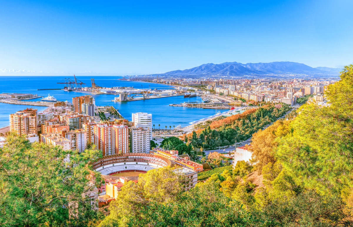 Malaga cityscape in Spain