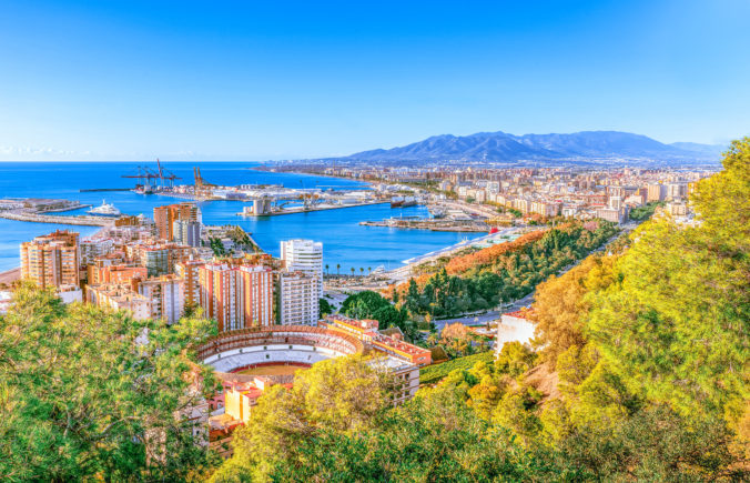 Malaga cityscape in Spain