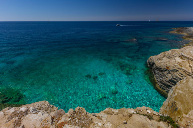 Istria Kamenjak Peninsula beautiful beaches high cliffs for jumping into the water wild nature