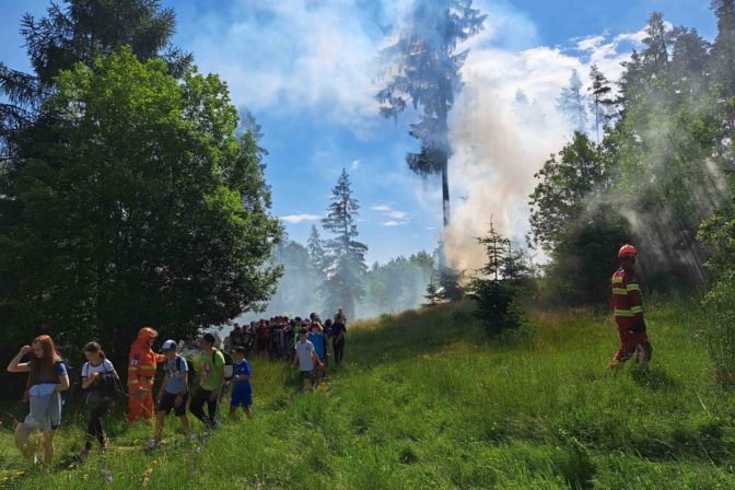 SPIŠSKÉ BYSTRÉ: Simulovaný lesný požiar