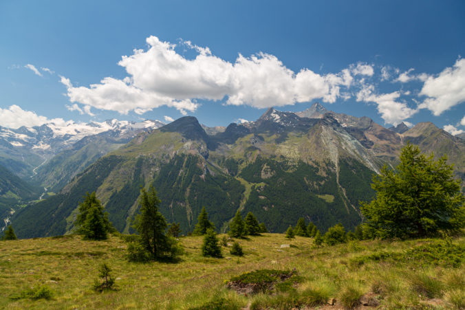 Mountains over the town of Cogne, near Gran Paradiso National Park