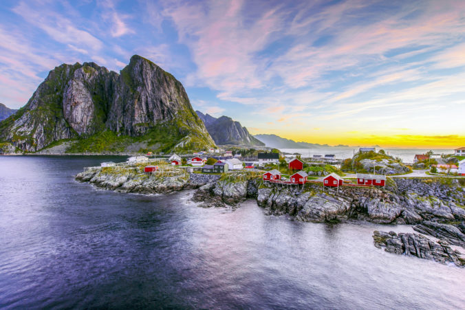 Lofoten, Norway in the morning