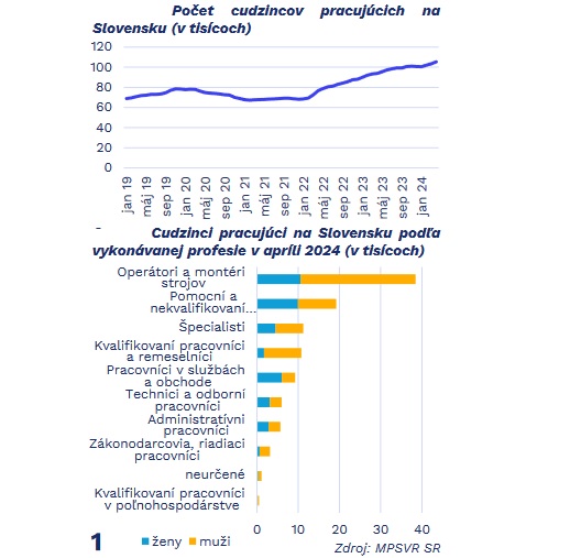 Graf, počet cudzincov pracujúcich na Slovensku