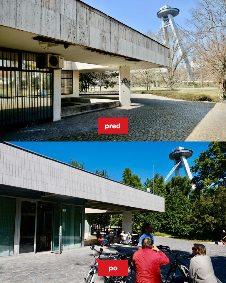 Premena bývalého erotického salónu na bistro v Sade Janka Kráľa