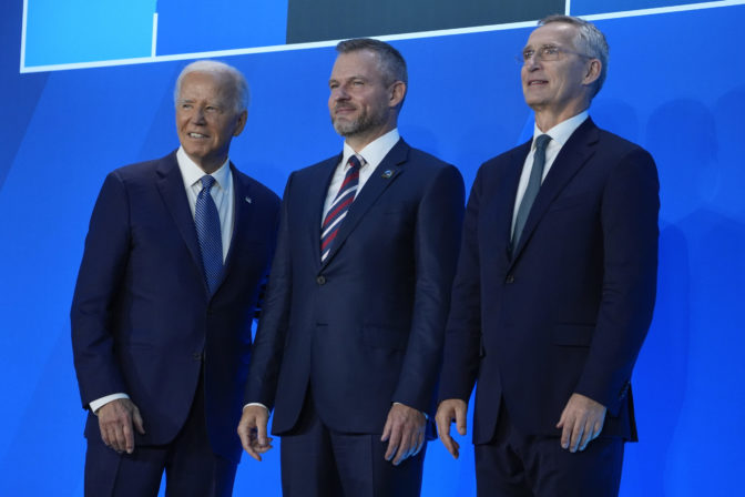 Joe Biden, Peter Pellegrini, Jens Stoltenberg