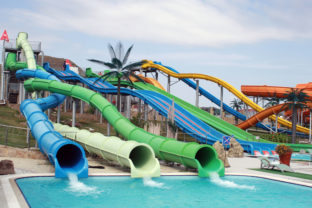 Slide in water park