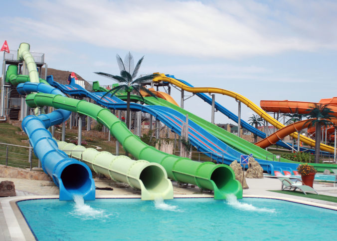 Slide in water park