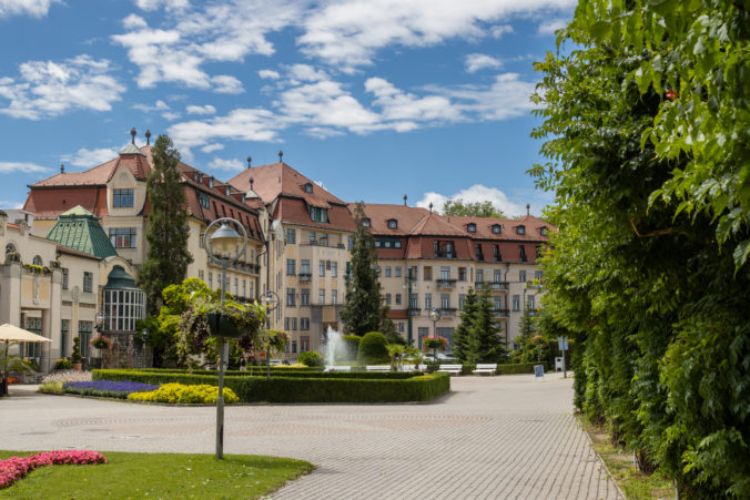 Architechture and a park, Piestany, Slovakia