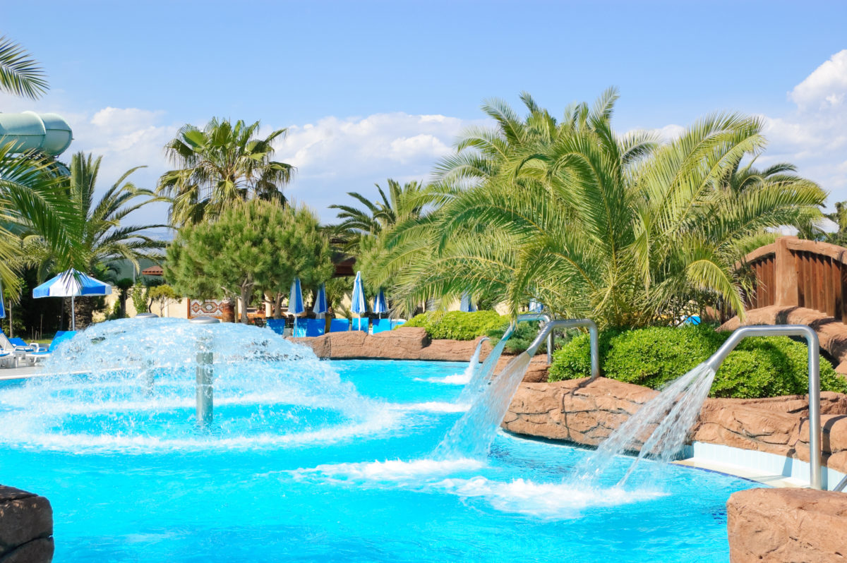 Aqua park open air water facilities, Antalya, Turkey