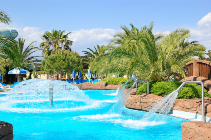 Aqua park open air water facilities, Antalya, Turkey