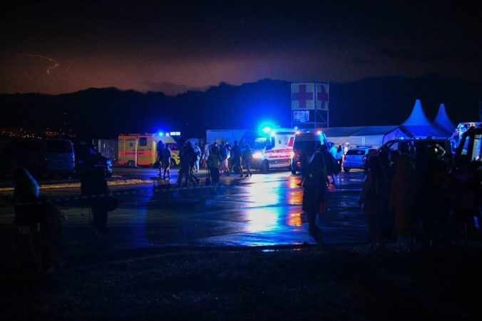 Búrka na festivale Pohoda