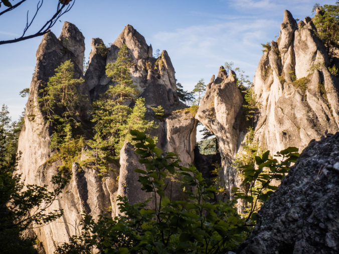 Sulov rocks, nature reserve in Slovakia with gothic rock gate