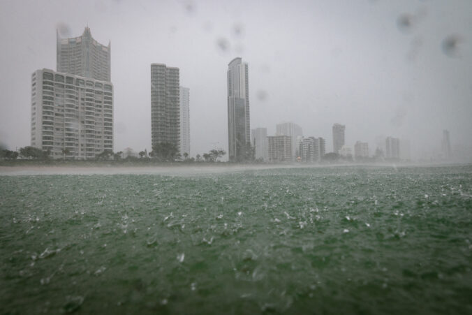 Wild stoms lashing the Gold Coast during a wet La Nina season