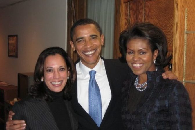 Kamala Harrisová, Barack Obama, Michelle Obamová