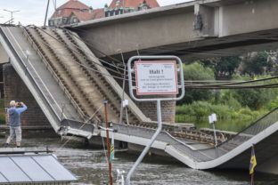 Drážďany, zrútenie mosta