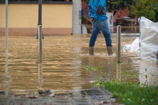 Floods in the city streets