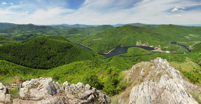 View from peak Sivec, Slovakia near Kosice