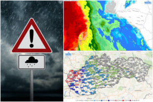 Výdatný dážď - zrážky - na Slovensku, výstrahy a hrozia aj povodne