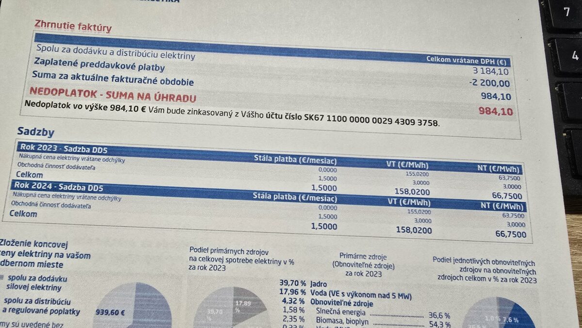 Môj nedoplatok na elektrine