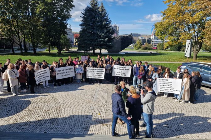 PREŠOV: Protest študentov svidníckeho gymnázia