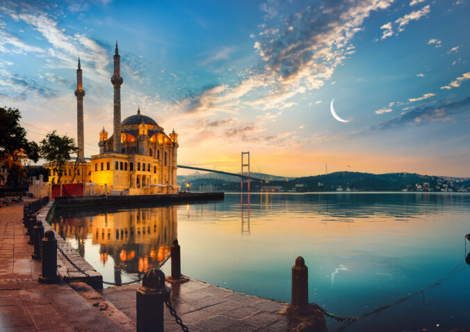 Mosque and Bosphorus bridge