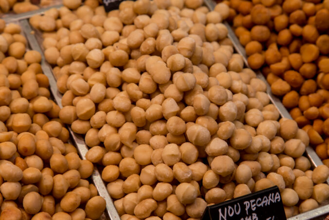 Brazil nuts on sale at a market stall