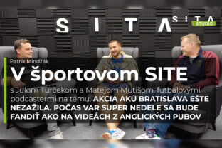 Julo Turček a Matej Mutiš počas rozhovoru s Karolom Jakubovičom vo video podcaste V športovom site