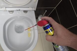 striekam WD-40 do WC