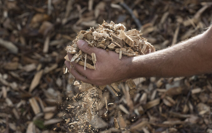 Wood chips as heating fuel