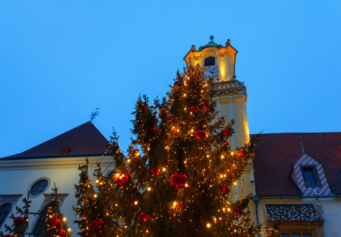 Christmas tree and cathedral