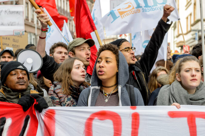 Protest against Labour reforms in France