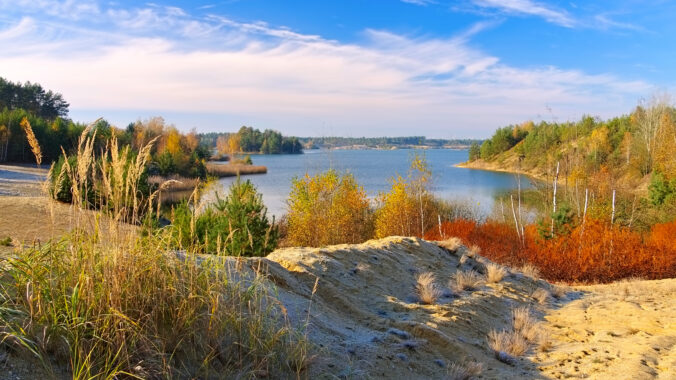 Lake, landscape in Lusatia