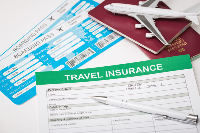 Travel insurance safe background.