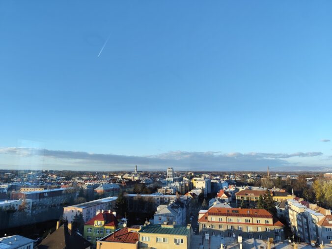 Výhľad na mesto Olomouc z hotela Flora.