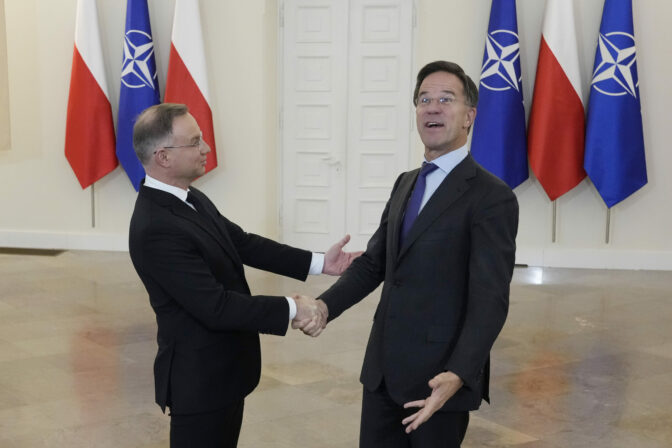 Mark Rutte a Andrzej Duda