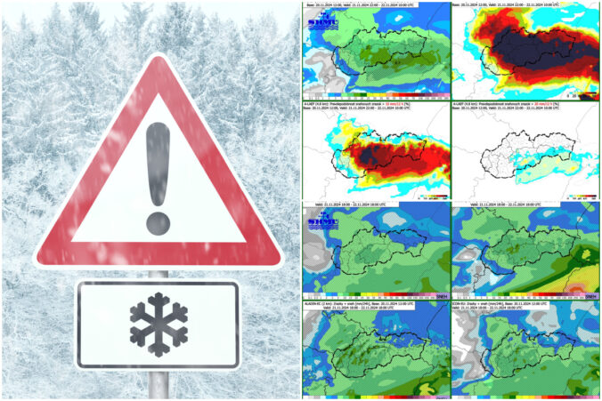 Sneženie zasiahne celé Slovensko, výstraha prvého stupňa platí pre všetky okresy.