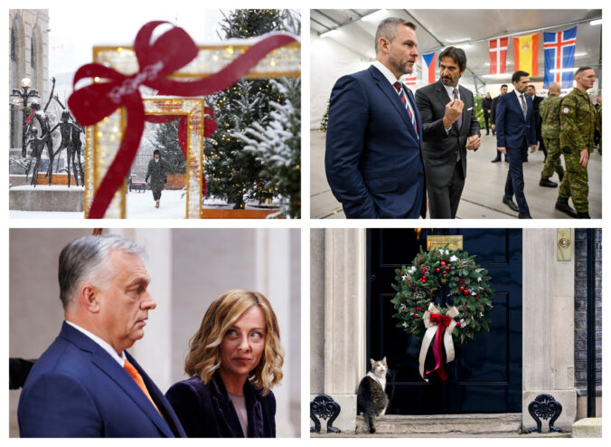 Top foto dňa (4. december 2024): Pellegrini s Kaliňákom v Lotyšsku, Orbán v Taliansku a kocúr Larry pred dverami