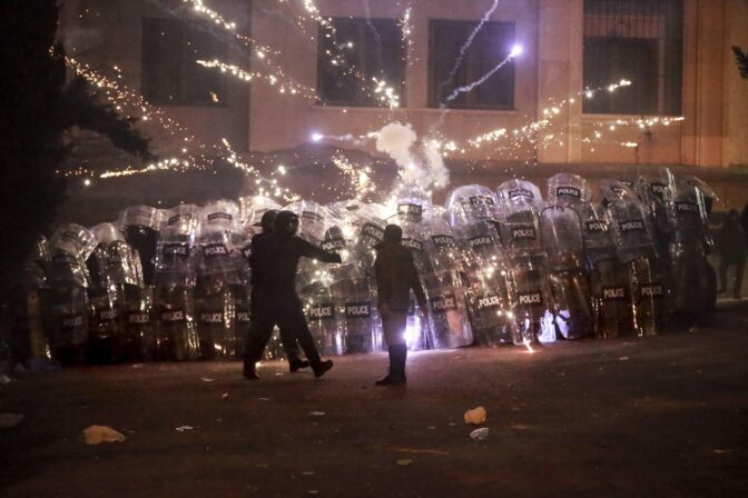 Protest v Gruzínsku