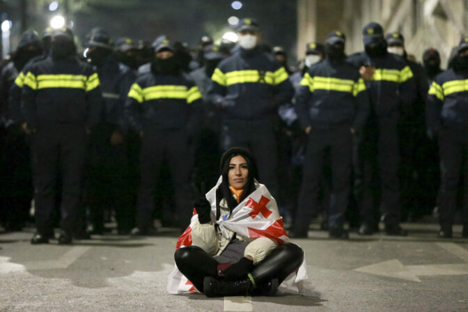 Protest v Gruzínsku