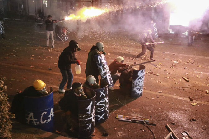 Protest v Gruzínsku