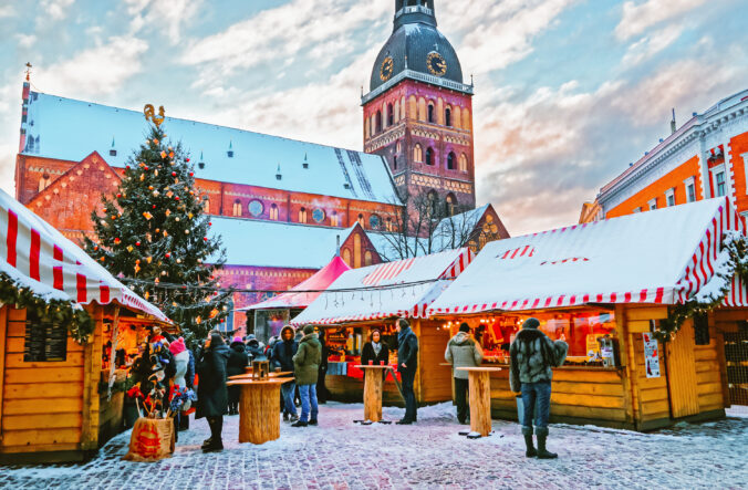 Christmas market Dome square in Old Riga