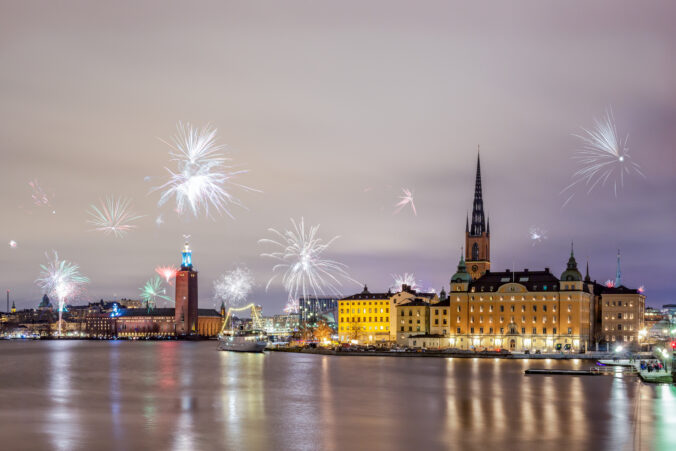 New Year Fireworks 2016 in Stockholm