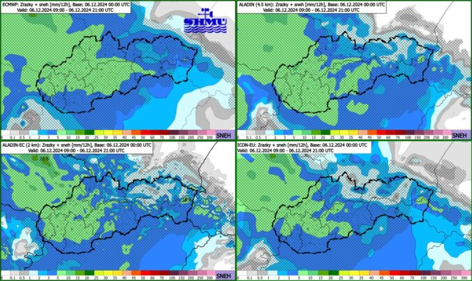 Sneženie na Slovensku na Mikuláša - 6. decembra 2024.