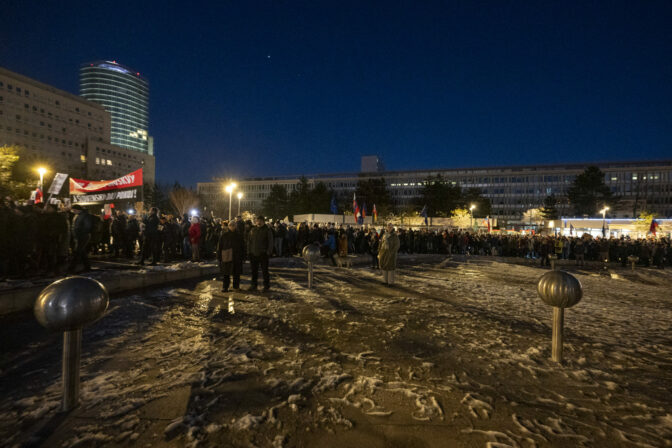 PROTEST: Budíček Slovensko, okupácia začala