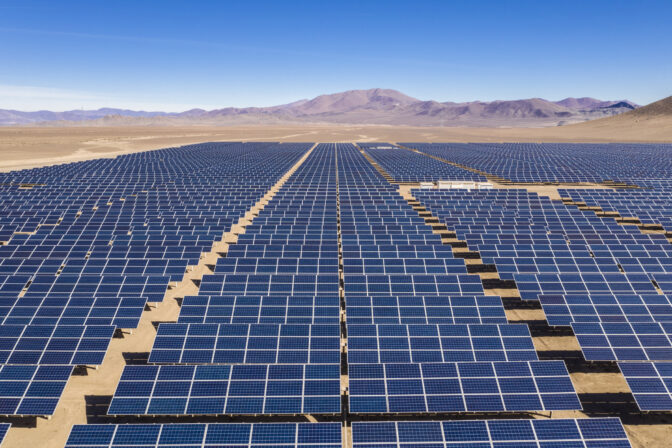 solárna energia na púšti