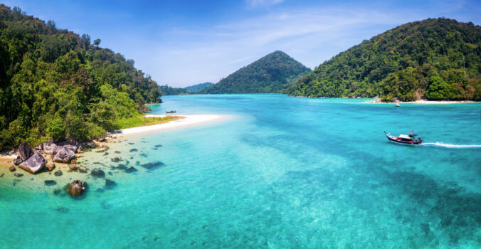 The beautiful Chong Khat bay and beach at the remote Surin islands