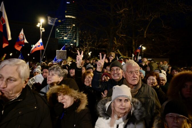 PROTEST: Slovensko je Európa v Bratislave