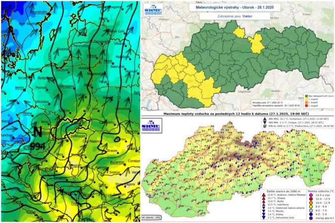 Teploty na Slovensku a výstrahy SHMÚ.
